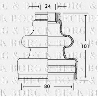 BORG & BECK bcb2651 -  Пыльник, приводной вал